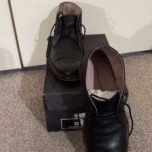 Banana Republic Black Leather Chukka Boots